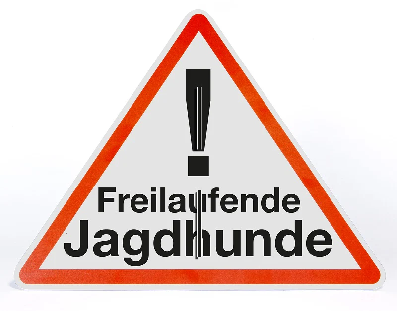 Aufsteller - Freilaufende Jagdhunde